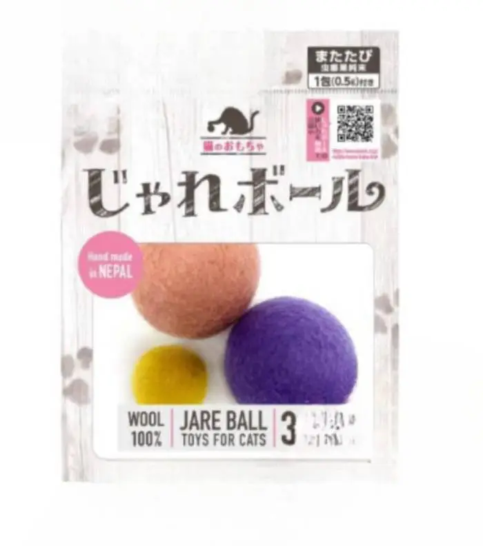 SMACK 日の味 羊毛球3個(含有木天蓼粉1包)